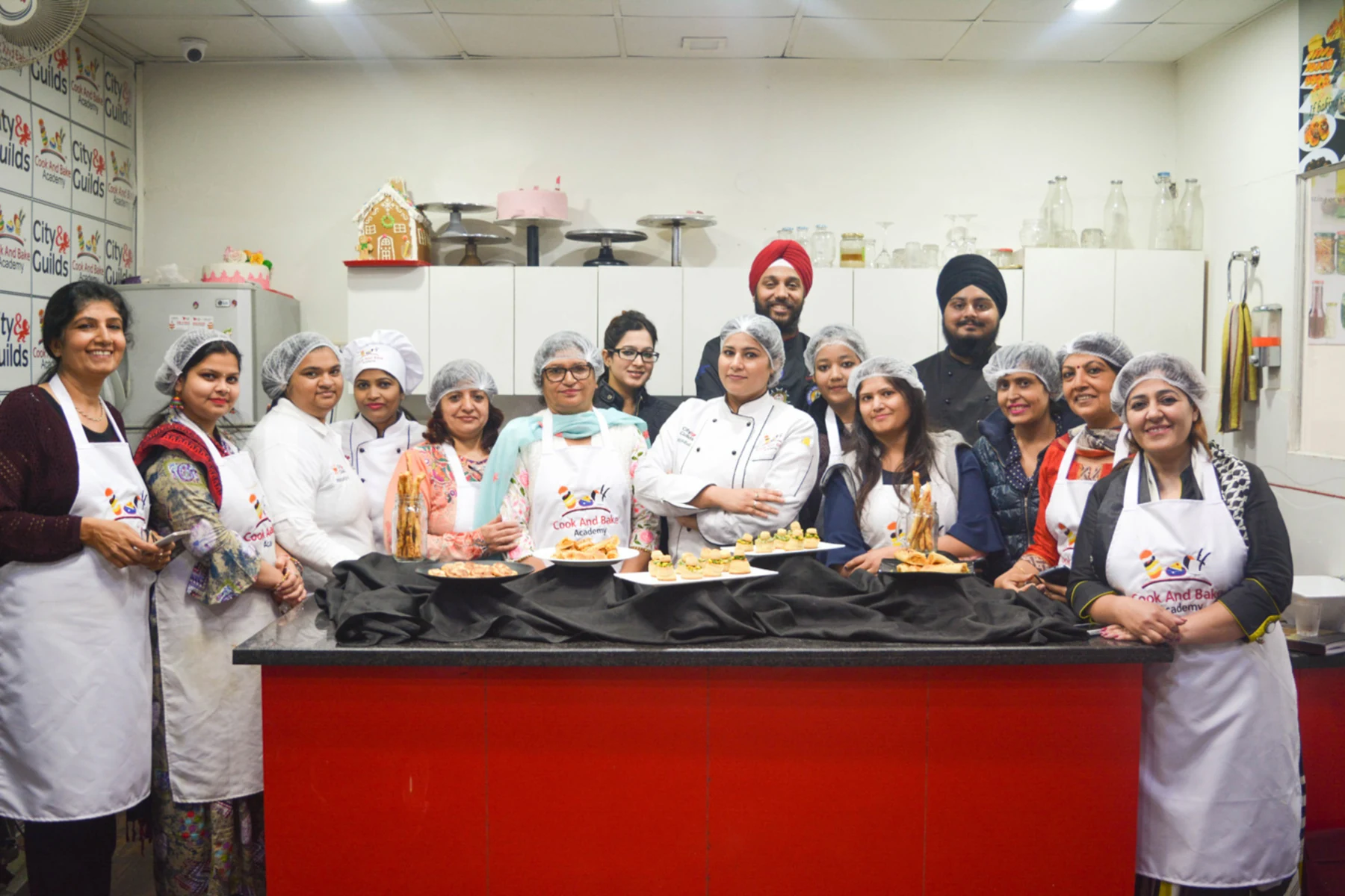 Academy group with their prepared culinary work