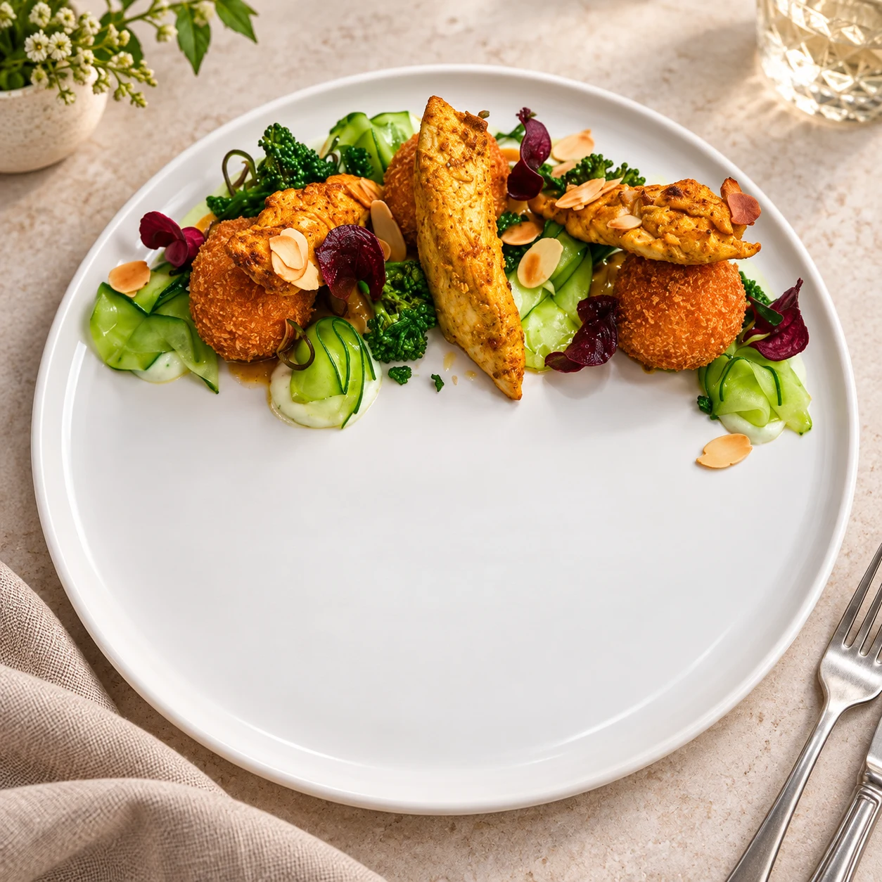 Illustrative restaurant-style plated dish