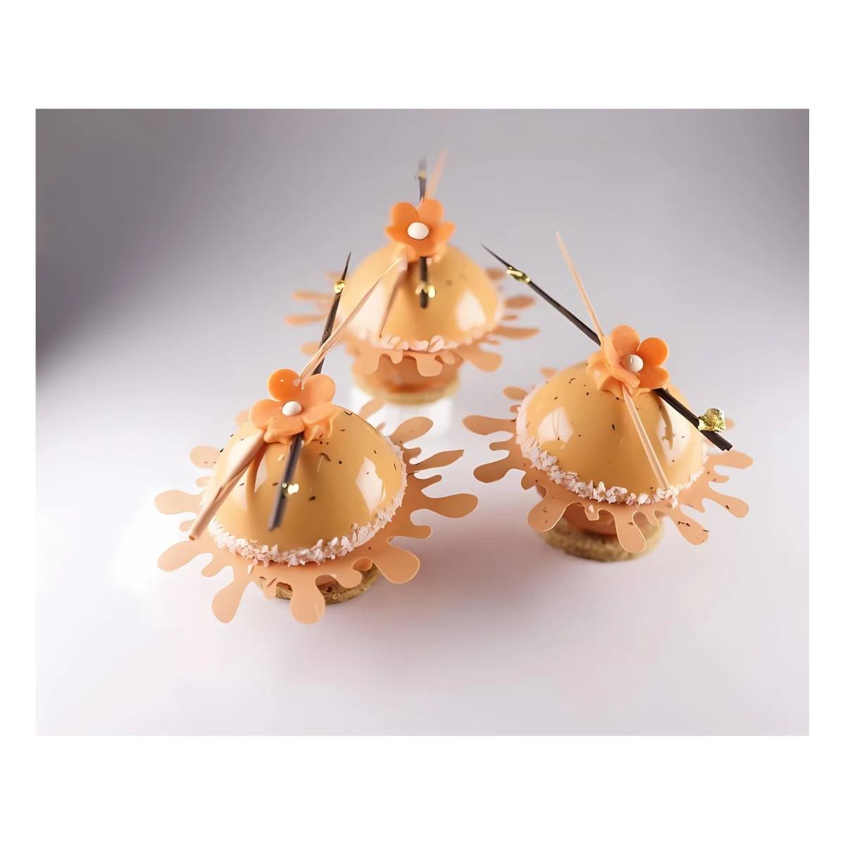 Decorative plated dessert from the supplied bakery collection