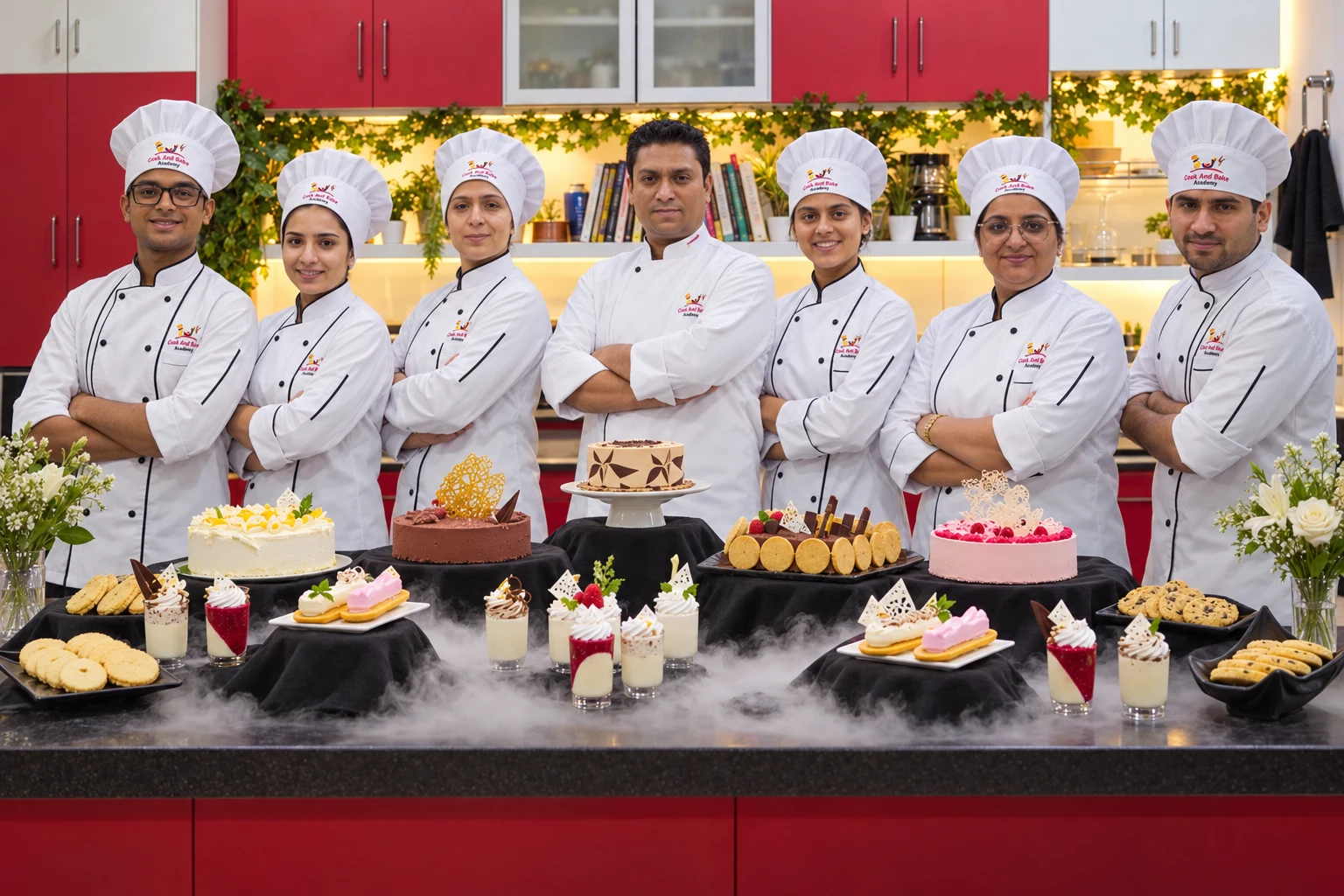Supplied academy creative showing a group in chef uniforms