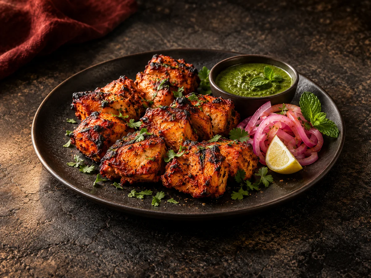 Tandoori chicken Tandoori chicken — illustrative culinary photography