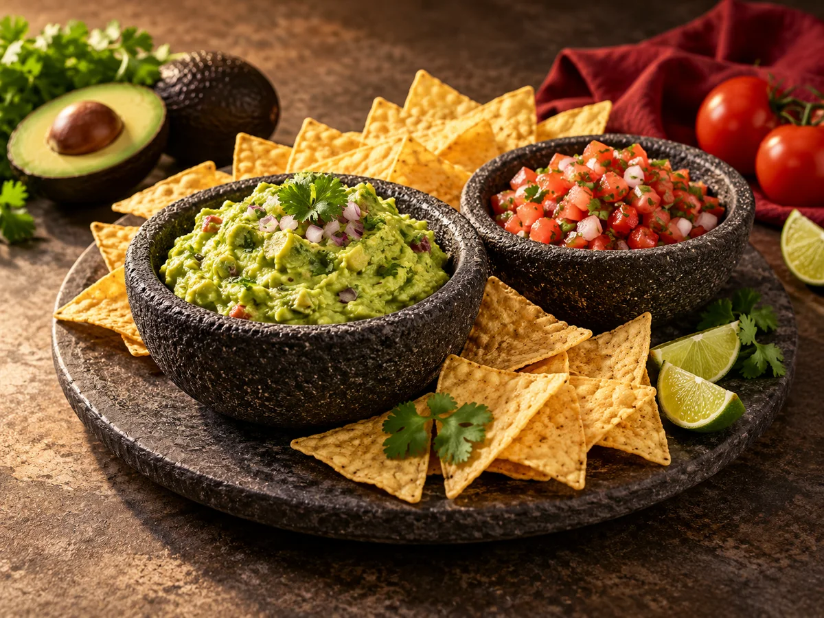 Fresh Mexican salsa — illustrative culinary photography
